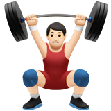 uomo che solleva pesi: carnagione chiara