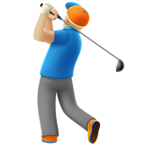 golfista uomo: carnagione abbastanza chiara