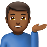 uomo con mano capovolta: carnagione abbastanza scura