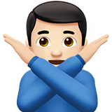 uomo con gesto di rifiuto: carnagione chiara