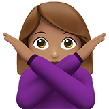 donna con gesto di rifiuto: carnagione olivastra