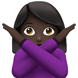 donna con gesto di rifiuto: carnagione scura