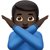 uomo con gesto di rifiuto: carnagione scura