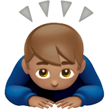 uomo che fa inchino profondo: carnagione olivastra