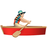 uomo in barca a remi: carnagione chiara