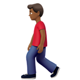 uomo che cammina: carnagione abbastanza scura