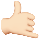 mano con gesto di chiamata: carnagione chiara