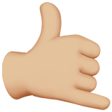 mano con gesto di chiamata: carnagione abbastanza chiara