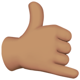 mano con gesto di chiamata: carnagione olivastra