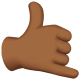 mano con gesto di chiamata: carnagione abbastanza scura