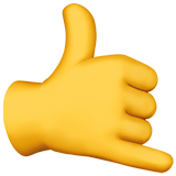 Mano che indica una chiamata