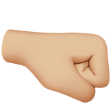 pugno a destra: carnagione abbastanza chiara