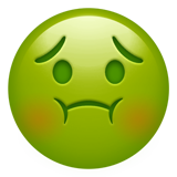 Emoji verde che vomita
