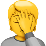 Uomo che si tocca il viso