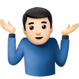 uomo che scrolla le spalle: carnagione chiara