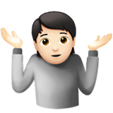 persona che scrolla le spalle: carnagione chiara