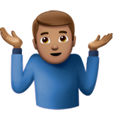 uomo che scrolla le spalle: carnagione olivastra