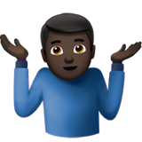 uomo che scrolla le spalle: carnagione scura