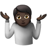 persona che scrolla le spalle: carnagione scura