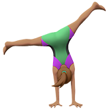 donna che fa la ruota: carnagione olivastra