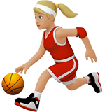 donna che fa rimbalzare una palla: carnagione abbastanza chiara