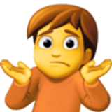 Persona che scrolla le spalle - Facebook