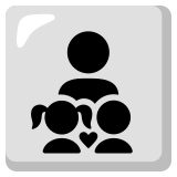 Famiglia: uomo, bambina e bambino - Noto Color Emoji