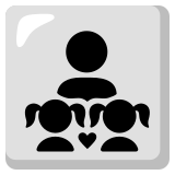 Famiglia: uomo, bambina e bambina - Noto Color Emoji