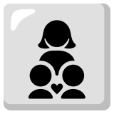 Famiglia: donna, bambino e bambino - Noto Color Emoji