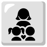 Famiglia: donna, bambina e bambino - Noto Color Emoji