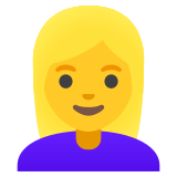 Donna bionda - Noto Color Emoji
