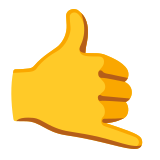 Mano con gesto di chiamata - Noto Color Emoji