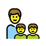 Famiglia: uomo, bambino e bambino - OpenMoji