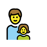 Famiglia: uomo e bambina - OpenMoji
