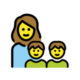Famiglia: donna, bambino e bambino - OpenMoji