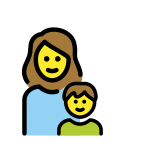 Famiglia: donna e bambino - OpenMoji