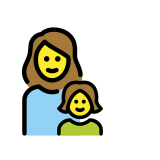 Famiglia: donna e bambina - OpenMoji