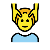 Uomo che riceve un massaggio - OpenMoji