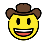 Faccina con cappello da cowboy - OpenMoji