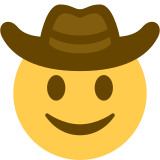 Faccina con cappello da cowboy - Twitter / X