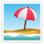 Spiaggia con ombrellone U+1F3D6 Spiaggia con ombrellone U+1F3D6