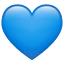 Cuore blu Emoji U+1F499