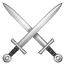 Spade incrociate U+2694 Spade incrociate U+2694