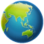 Globo terrestre con Asia e Australia U+1F30F Globo terrestre con Asia e Australia U+1F30F