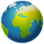 Mappamondo con Europa e Africa U+1F30D Mappamondo con Europa e Africa U+1F30D