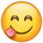 Emoji gode cibo U+1F60B Emoji gode cibo U+1F60B