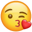 Smiley manda bacio U+1F618 Smiley manda bacio U+1F618