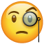 Emoji con monocolo U+1F9D0 Emoji con monocolo U+1F9D0