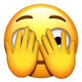 Emoji con occhio guardone U+1FAE3 Emoji con occhio guardone U+1FAE3