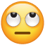 Emoji con gli occhi ruotati U+1F644 Emoji con gli occhi ruotati U+1F644